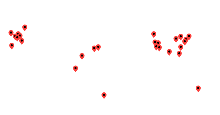 全世界のキャッシュサーバー拠点マップ