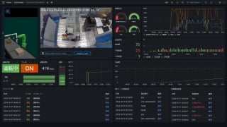生産設備の稼働状況をモニタリング画面